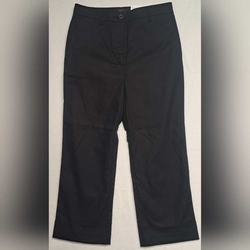 Ann Taylor 0P Dress Pants Slim Wide Leg High Rise Hits Above The Ankle Cuffed
